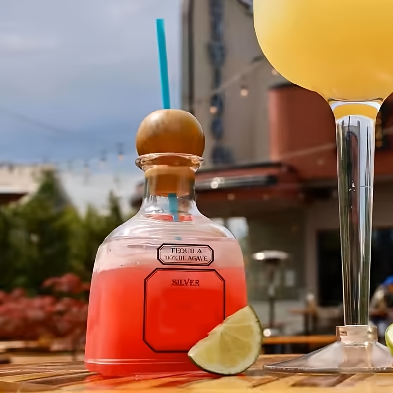 Wine Beer Liquor - Botella de Tequila Reutilizable de 375