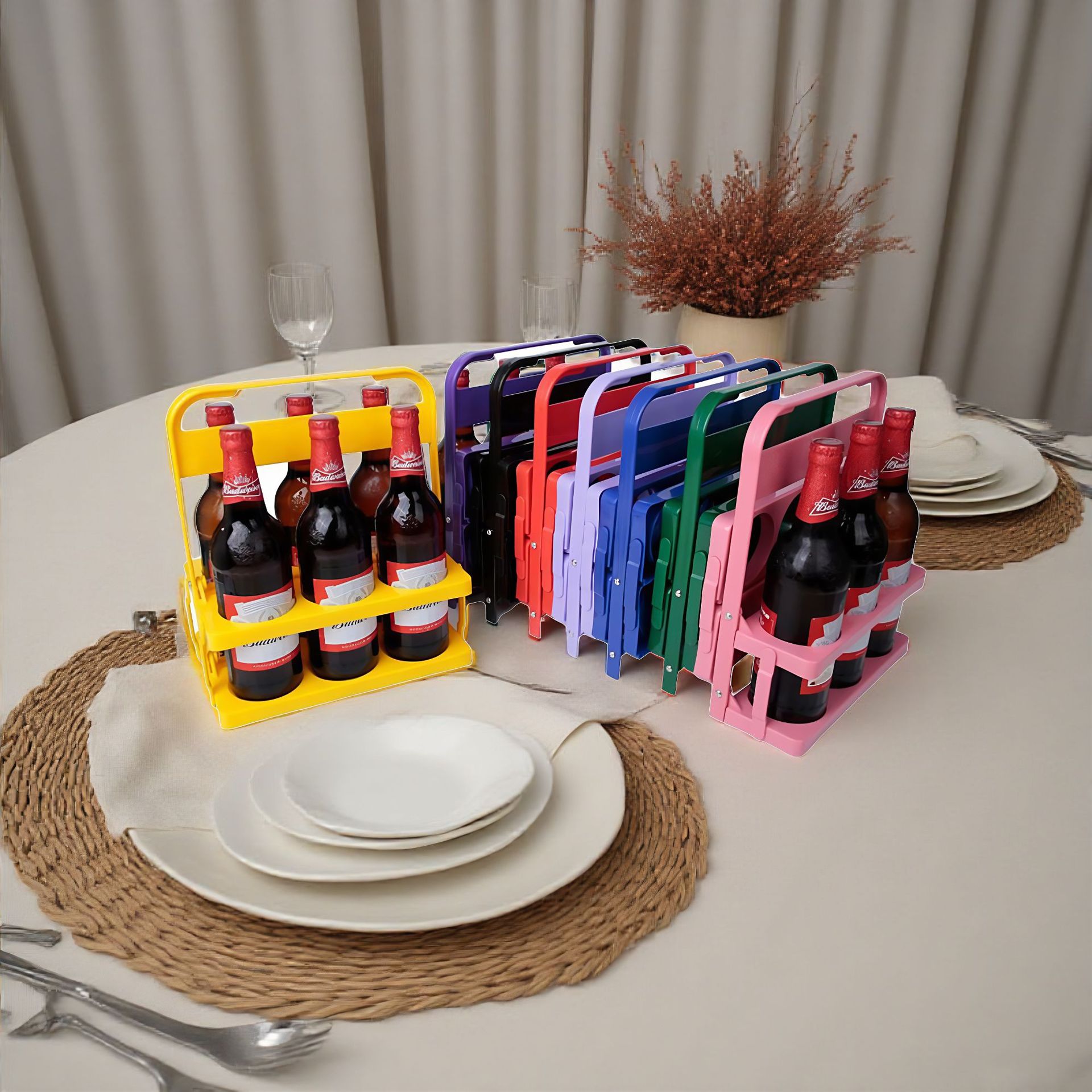 Estante plegable para seis bot - Wine Beer Rack reseña y precio